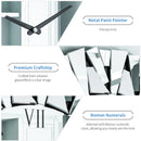 Large Wall Clock 3D Mirrored Clocks Sunburst Edge 32"/80CM Round Roman Numeral Modern Living Room Dining Room Fireplace Decor