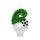 0-9 Numbers Football Cake Candle Kids Sports Theme Football Birthday Party Decoration Favors Cupcake Topper Cake Decor Supplies