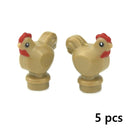 MOC City Animal Zoo Fram Accessories Building Block Figures Goat Sheep Eagle Owl Panda Parrot Seagull Penguin Bricks Toy Gift