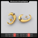 ENFASHION Piercing Cone Earrings For Women Christmas Gift Kolczyki Gold Color Stud Earings Fashion Jewelry Wholesale E221403