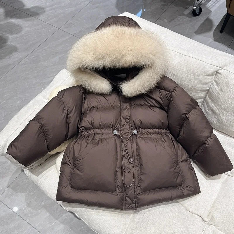 Girls Coat Overcoat Jacket Windbreak Outerwear 2024 Plush Winter Autumn Warm Cotton Christmas Gift Children's Clothing