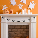 Bat Wooden Beads Garland Wall Hanging Banner Spooky Halloween Eve Autumn Fall Home Fireplace Mantle Decoration Sign Backdrop