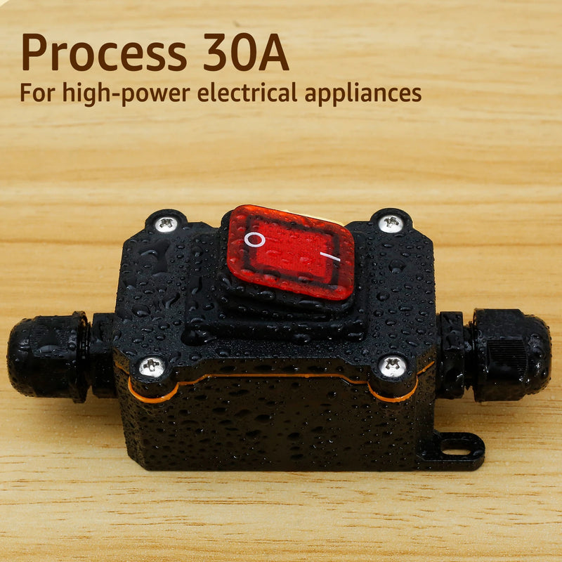 Waterproof Switch Ip65 Waterproof Ship Type Switch 220V/24V/16A/30A Rain Proof Outside the Electrical Roomampere Boxsecond Gear