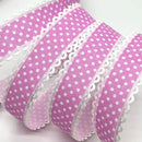 2cm 5Yards Dots Printed Embossed Ribbon For Handwork DIY Craft Bows Scrapbook Easter Wedding Christmas Deco Gift Floral Packing