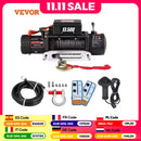 VEVOR 12V 13500 LBS Electric Winch 27M/92FT Synthetic Tow Rope Lifting Treuils Hoist for 4X4 Car Trailer ATV Truck Off Road Boat