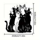1pc Playful Black Cat Metal Wall Art - Ideal Gift for Cat Enthusiasts, Contemporary Style for Thanksgiving & Christmas Decor
