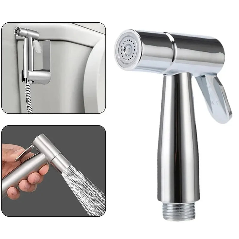 Sprayer Gun Hand Protable Toilet Bidet Holder Handheld Faucet Home Bathroom Shower Head Self Cleaning Toilet Spray Gun Set