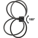 Wall Mounted Round Hand Towel Holder, Stainless Steel Matte Black Towel Ring, Bath Towel Holder Hangers for Bathroom, Kitchen