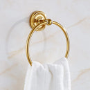 Gold Bath hardware Set Bathroom Accessories Shelf Soap Dish Toilet Paper Holder Soap Dispenser Robe Hook ELM53G