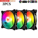 COOLMOON Computer Case 120mm Fan 5V 3 Pin ARGB Cooling Ventilado 12V 4 Pin PWM Computer Chassis Fans Ventilador 12cm Aura Sync