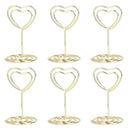 24/1PCS Metal Place Card Holders Photo Clip Stands Wedding Table Number Name Sign Stand Birthday Party Home Decoration Supplies
