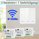 Wireless Light Wall Switch RF 433Mhz Remote Control 1/2/3Gang Interruptor Smart Lighting Switch For Lamp LED 10A 110V 220V