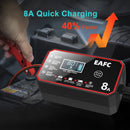 12V 8A Car Battery Charger Pulse Repair LCD Display Smart Fast Charge for Auto Motorcycle Minivan SUV Classic Cars