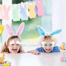 Easter Banner Rabbit Cake Topper Easter Hanging Garland Home Bunting Flags Easter Decor for Home Kids  Birthday Party Supplies