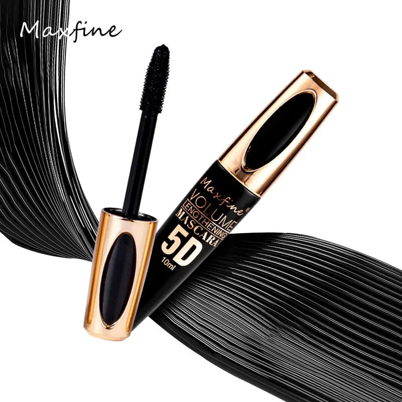 Maxfine 5 Color Mascara Lasting Lengthening Thick Curly Eyelash Dyeing Cream New Product 5D High-capacity Waterproof Mascara