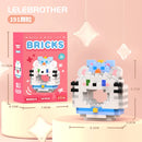 Cartoon Building Block Donut Series Cute Animal Micro-Particle Children's Educational Assembly Toys Children's Day Gift