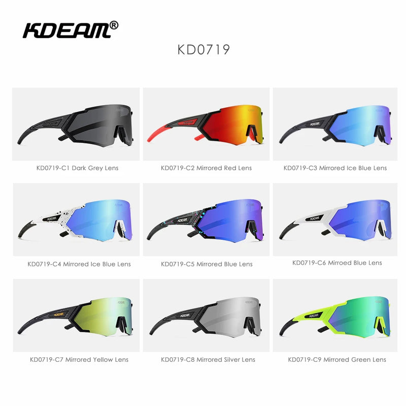 Brand KDEAM Very Cool Red And Black Men Polarized Sunglasses Classic Impregnable TR90 Frame Male Outdoor Bicycle Sports Goggles