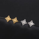 Skyrim Witch Knot Stud Earrings Women Stainless Steel Irish Knot Witchcraft Amulet Protection Earring 2024 Vintage Jewelry Gifts