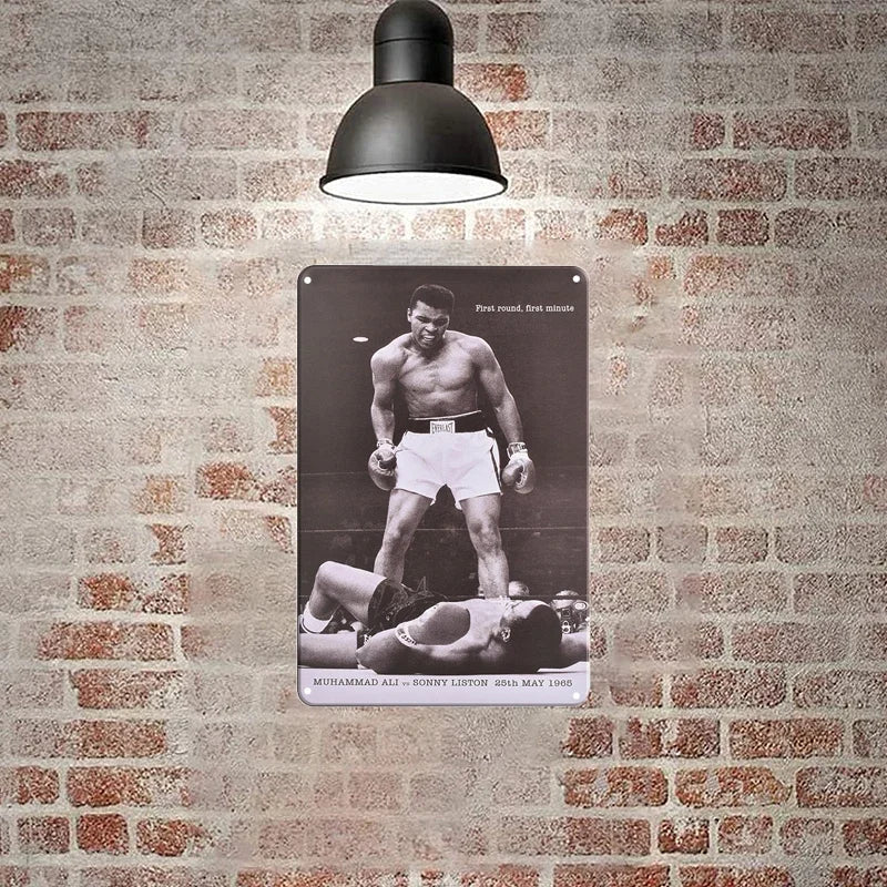 Retro Plate Rocky Metal Signs Tin Signs Movie Poster for Bar Pub Club Home Theatre Man Cave Boxing Enthusiast Wall Decor