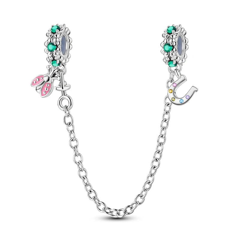 Silver Plated Boy Girl Couple Lovers Beads Charms Zirconium Dangle Fit Original Pandora Bracelet Necklace Jewelry Women Gift