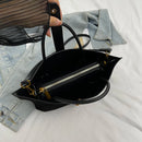 Women Faux Suede Tote Bag Fashion Shoulder Bag Solid Color Trendy Carrying Bag Designer Tote Handbag Outdoor Travel Bag