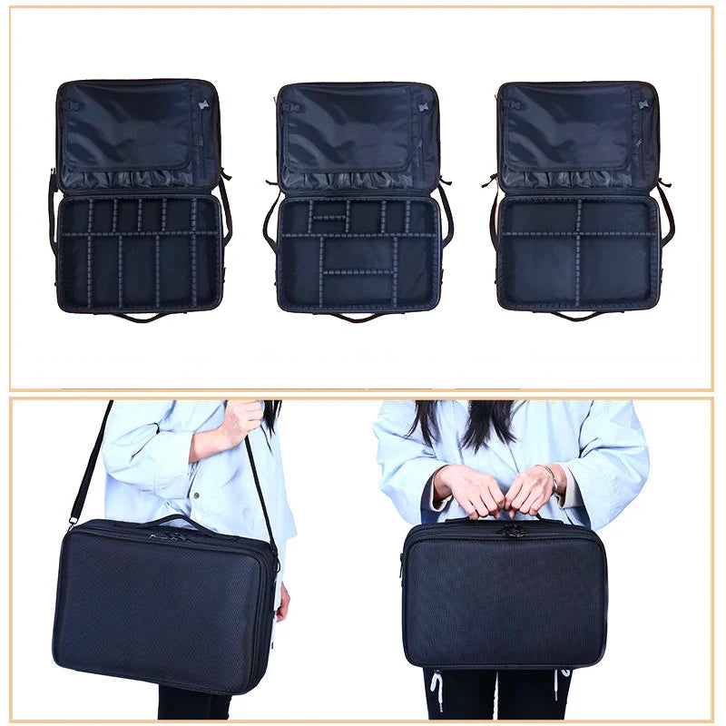 New Large Capacity Cosmetic Bag Professional Women Travel Storage Makeup Case