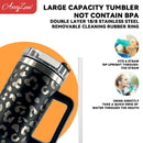 40 oz Tumbler With Handle Stainless Steel Thermos Water Bottle Travel Camping Coffee Thermos Mug Water Bottles Free Shipping