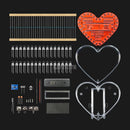 RGB Colorful Flowing Water Light Heart-shaped DIY Soldering Kit Love LED Circuit Board Welding School Welding DIY Practice Board