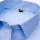 5XL Silk Smooth Formal Dress Quality Social Summer Short Sleeve Men's Shirt Business Slim Fit ice silk Casual White Non iron 4XL