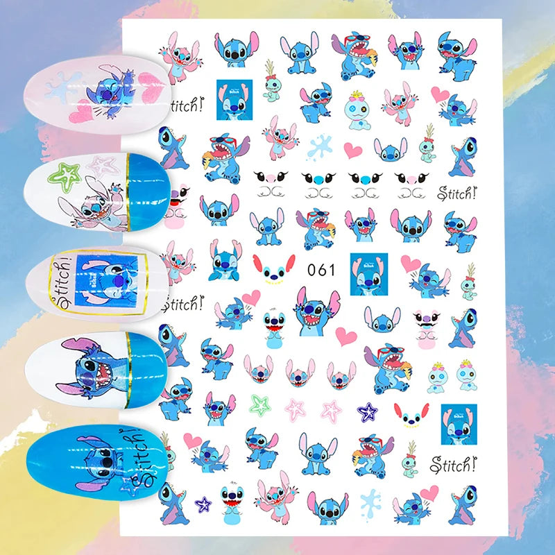 Disney Cartoon Art Deco Decal Nail Slider Lilo & Stitch Tigger Mickey Mouse Nail Sticker DIY Nail Art Ornament Stickers