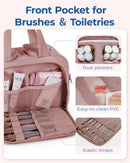 BAGSMART Toiletry Bag Lightweight Large Opening Makeup Bag Fluffy Cosmetic Storage Bag With Handle For Accessories Toiletries