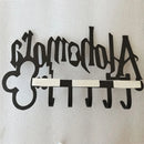 Halloween for Creative Metal for Key Holder wih 5 Hooks Iron Art Wall Mounted Adhesive Black Hanger  Hat Towel for G5AB