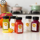 4Pcs 120ML Clear Drink Containers Plastic Reusable Empty Juice Bottles With Black Tamper Proof Lids Milk Split Beverage Bottle