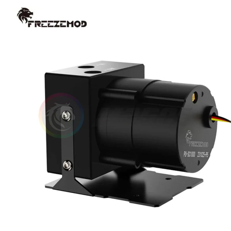 FREEZEMOD D5 PWM Pump  Maximum Flow 1200L/H  Lift 7 Meter For PC Water Cooling Black PU-MP-M18W