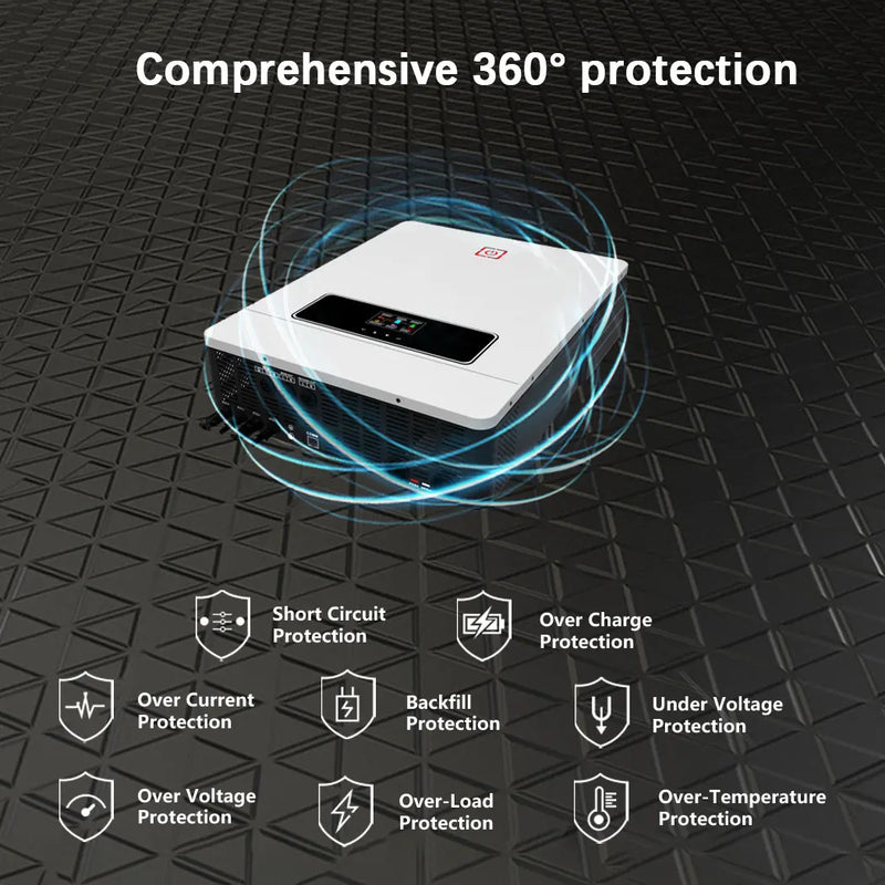 Y&H Hybrid Solar Inverter 1KW 1.6KW 1.8KW 3KW 4.2KW 6.2KW 10.2KW 220Vac MPPT Pure Sine Wave Inverter Solar Charger Controller