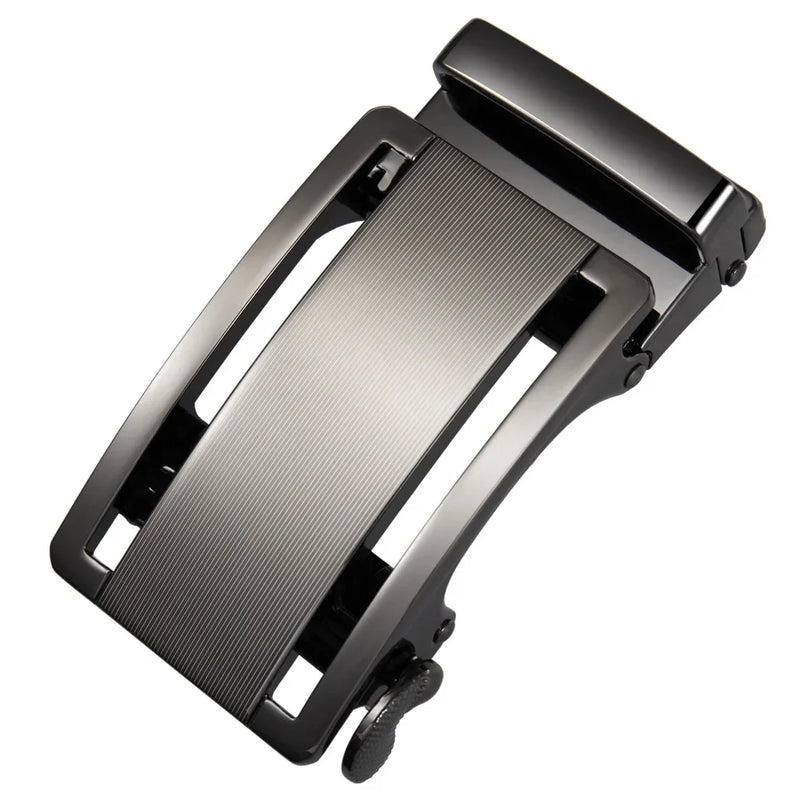 Men's Belt Buckle Accessories Business Ratchet Automatic Alloy Metal Buckle For 3.5cm Width Leather Belt Strap No Holes