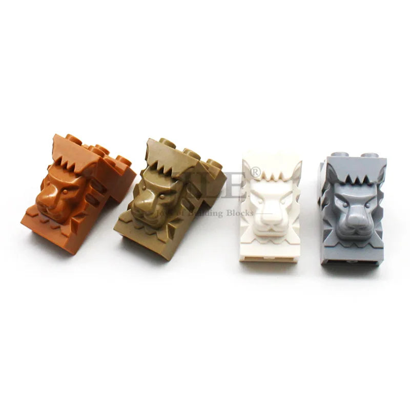 20pcs Building Blocks Brick Modified 2x3x3 with Cutout and Lion Head 30274 City Street View DIY Enlighten Compatible