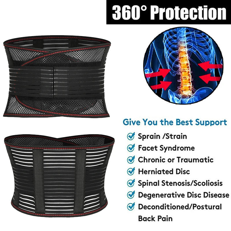 Back Support Belt Men Back Brace Belt Lumbares Ortopedicas Protection Spine Support Belt Waist Trainer Corset