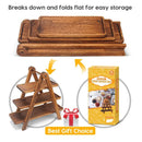 3 Tier Serving Tray Wood Tiered Tray Decor Cake Stand Farmhouse Tiered Tray Party Serving Dishes And Platters Trays