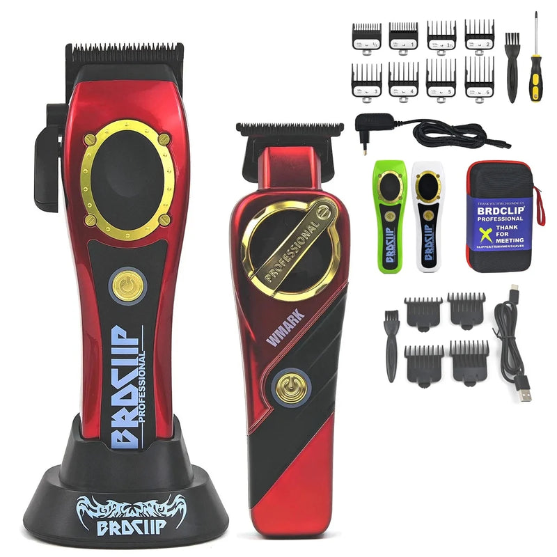WMARK NG-9004 10000RPM G27 9500RPM Professional Hair Clipper High Quality Salon Electric Hair Trimmer for Man Barber Shop 2PCSet