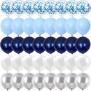 40PCS Silver Night Blue White Balloons Gender Reveal Wedding Valentine's Day Baby Shower Birthday Globos Party Decorations