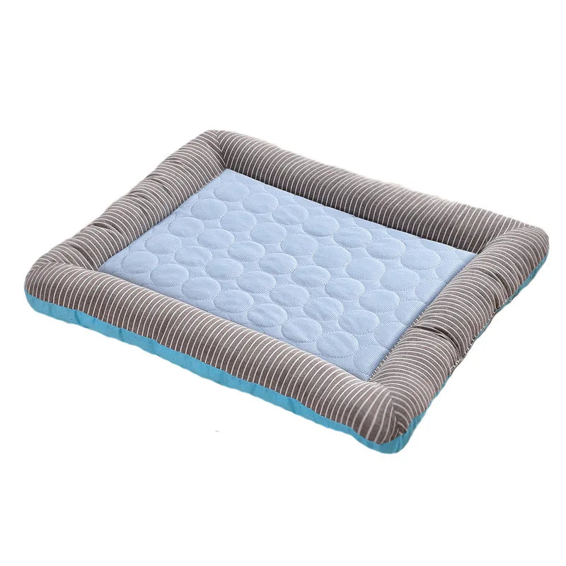 Summer Cooling Pet Cat Bed Cushion Ice Pad Non-slip Dog Sleeping Rectangle Shape Mat for Puppy Dogs Cats Pet Kennel