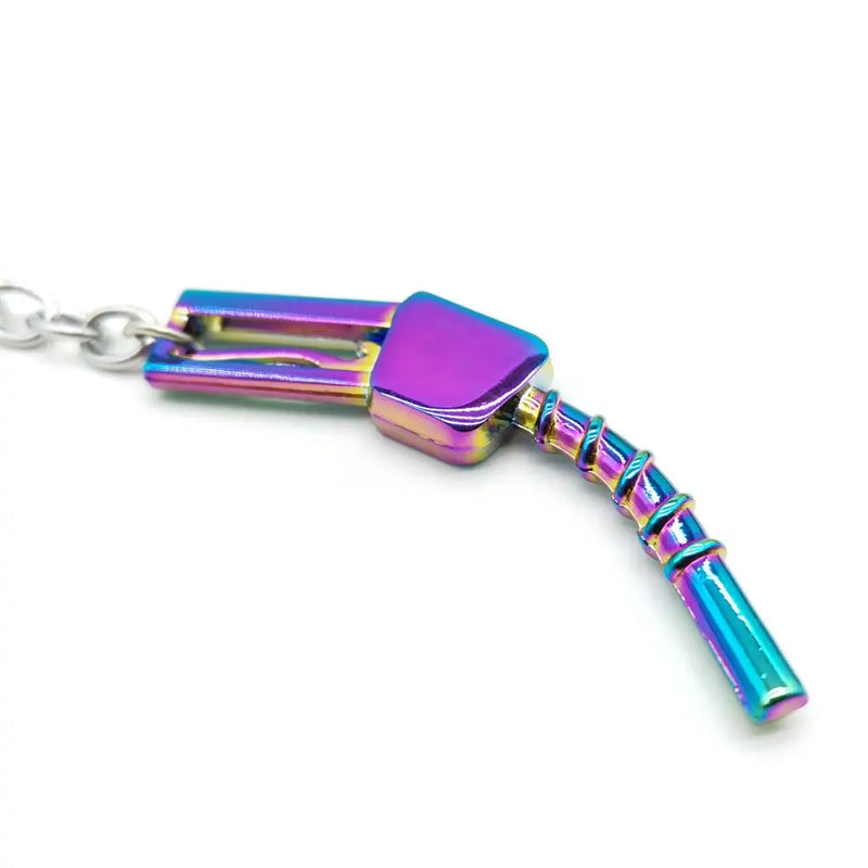 Car Parts Keychain NEO Chrome Metal Keyring Wheel Hub Nitrogen Gas Bottle Shock Absorber Key Chain Whistle Turbine Auto Interior