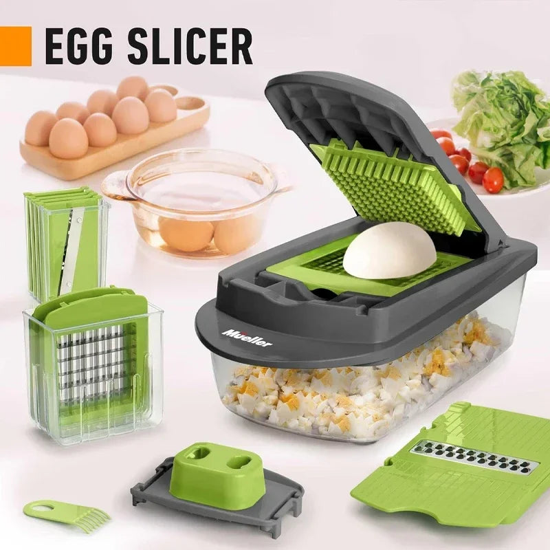 Vegetable Chopper Veggie Chopp 14/16in1 Food Chopper Kitchen Gadgets Slicer Dicer Cutter Carrot Garlic Chopper with Container