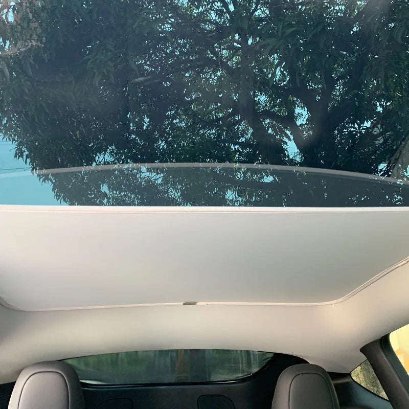 for Tesla Model 3 Highland 2024 Upgrade Ice Crystal Sunroof Sunshade Roof Sun Shade Skylight Blind Shading Nano Sun Visor Net