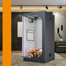 C-JP 80x80x180cm Plant Growth Tent with Observation Window, Raised Floor Stand, and Tool Kit