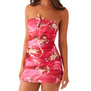 Elegant Off-Shoulder Bodycon Dress with Ruched Detailing and Sleeveless Design Perfect for Summer Parties and Clubbing Events