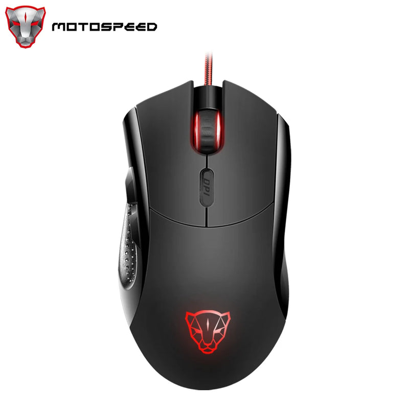 Motospeed V2 Gaming Mouse USB Wired RGB Backlight 6 Buttons Optical Sensor Internet Cafe Special For Computer Laptop