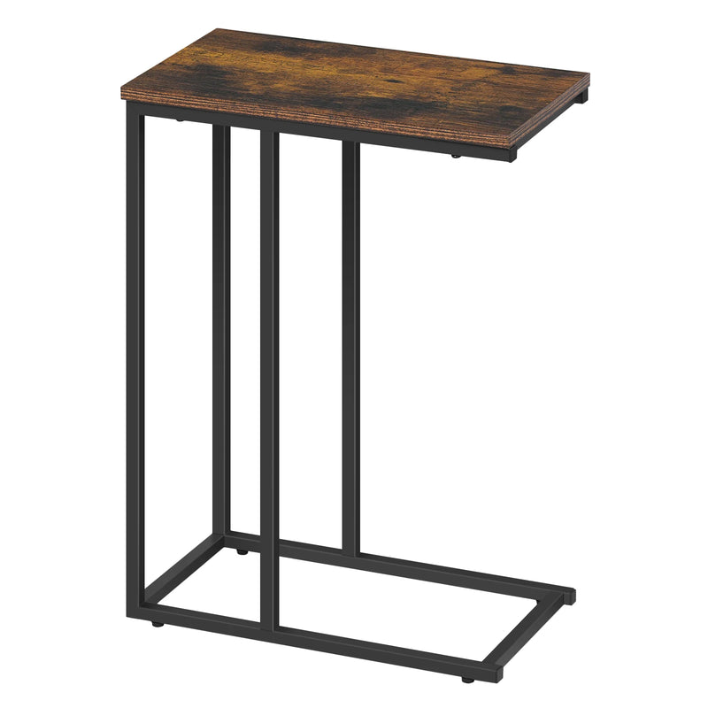 WOLTU End Table Side Table Coffee Tea Table Laptop Desk with Metal Frame Nightstand Table Bedroom Living Room Home Furniture