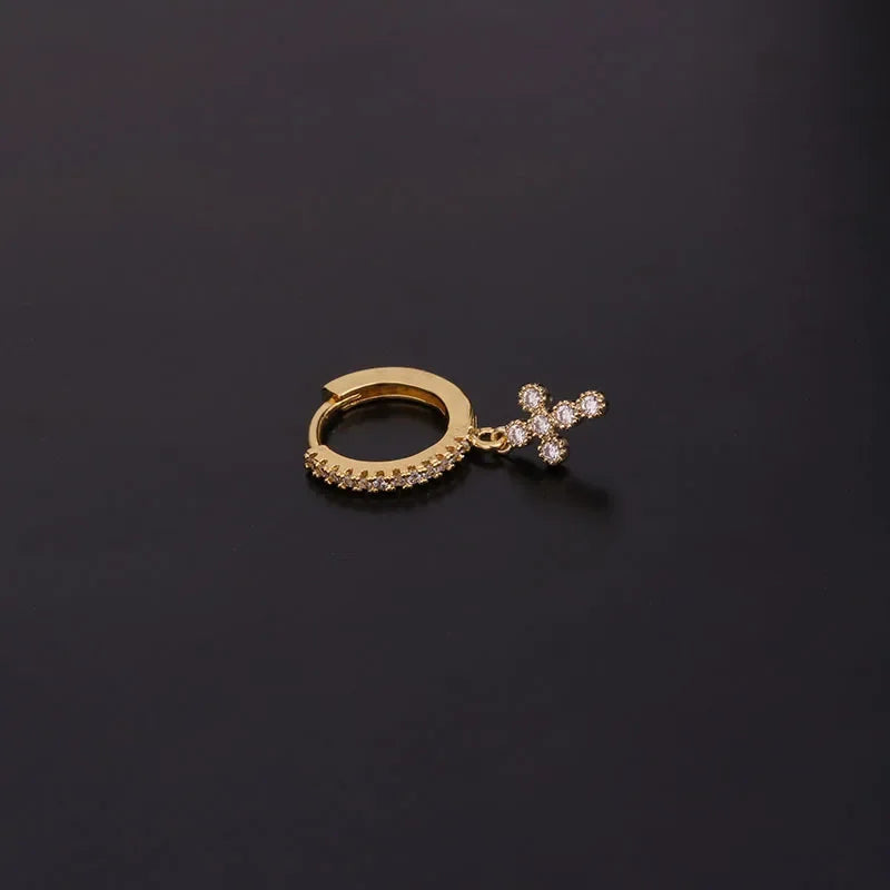 1Piece Lightning Cross Snake Dangle Earrings for Women Trend Jewelry Stainless Steel Plate Stud Earrings Mother day